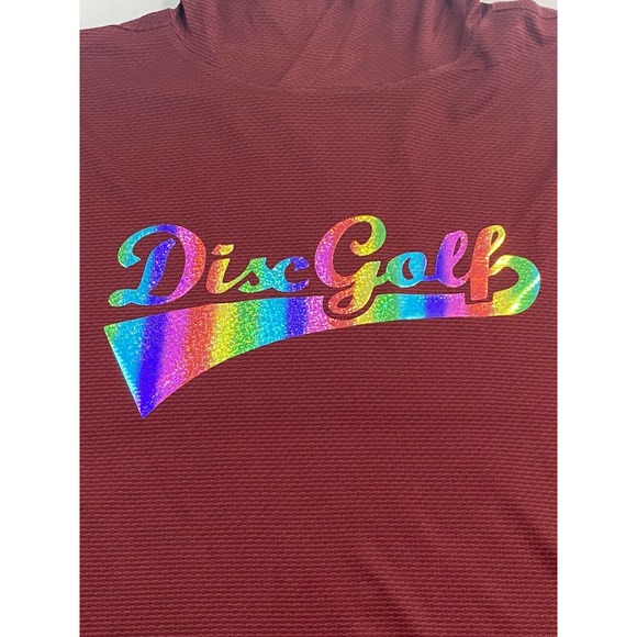 Disc Golf L/S Hooded Shirt L Holographic Logo Jersey Outdoor Active Discgolf - Picture 4 of 12